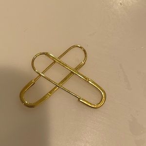brand new 14ct gold plated safety pin earrings
